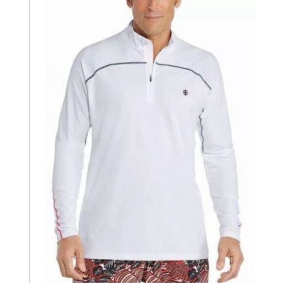 Coolibar UPF 50+ Men's Point Break Rash Guard - Sun Protective XXL - Picture 1 of 10